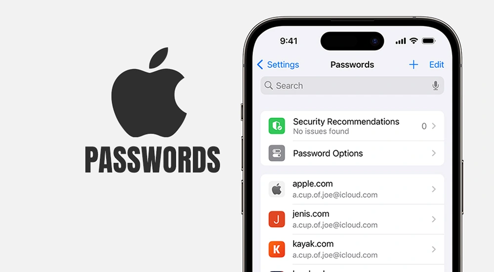 برنامه Passwords ios 18